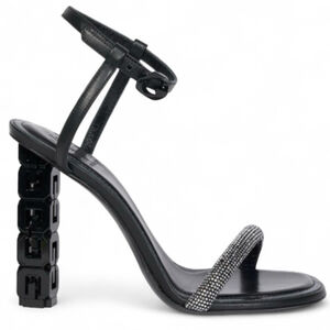 Givenchy G Cube‎ 105 Crystal-Embellished Leather Sandals NEW no Ankle Straps